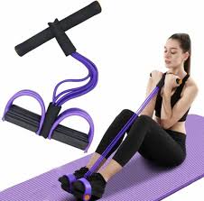 Foot Pedal Resistance Band Elastic Sit Up Pull Rope For Yoga And Fitness Tummy Trimmer Providing Durable Quality Comfortable Use